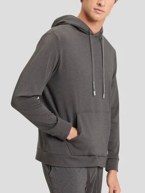 Cozy Earth Bamboo Mens Ultra Soft Grey Pull-Over Hoodie